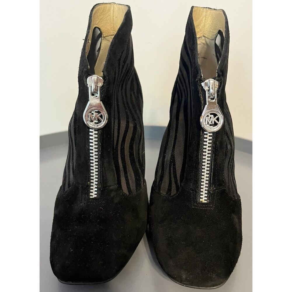 Michael Kors Women's Black Fulton Bootie Mesh&Suede Stiletto Heels Size 7M - Picture 4 of 11